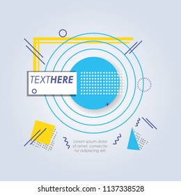 template infographic with figures geometrics