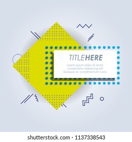 template infographic with figures geometrics
