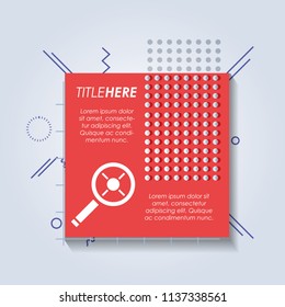 template infographic with figures geometrics