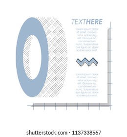 template infographic with figures geometrics