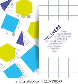 template infographic with figures geometrics
