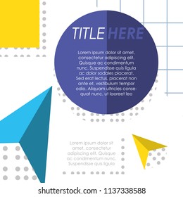 template infographic with figures geometrics