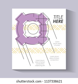 template infographic with figures geometrics