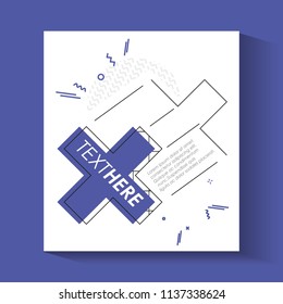template infographic with figures geometrics