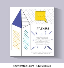 template infographic with figures geometrics