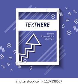 template infographic with figures geometrics
