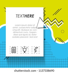 template infographic with figures geometrics
