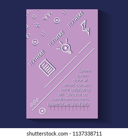 template infographic with figures geometrics