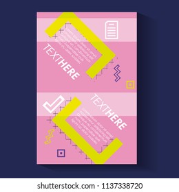 template infographic with figures geometrics