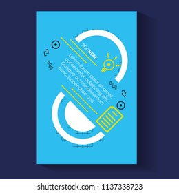 template infographic with figures geometrics