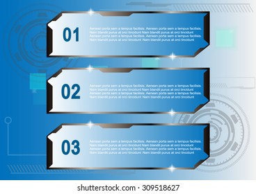 Template Infographic Hi-tech blue Web Design.Vector illustration.