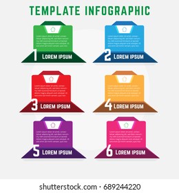 Template Infographic Simple and Elegant. Infographics stock can be used for workflow layout, diagram, number options, web design. 