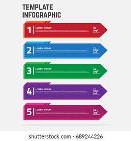 Template Infographic Simple and Elegant. Infographics stock can be used for workflow layout, diagram, number options, web design. 