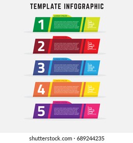 Template Infographic Simple and Elegant. Infographics stock can be used for workflow layout, diagram, number options, web design. 