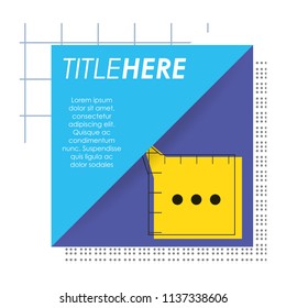 template infographic with speech bubble figure