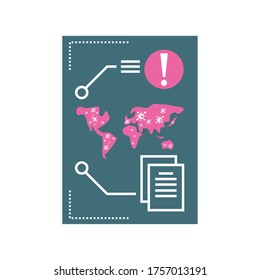 template infographic , spread of the coronavirus in the world vector illustration design