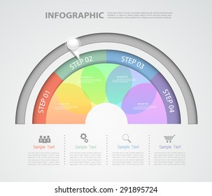 Template Infographic. Vector illustration can be used for workflow layout, diagram, number options