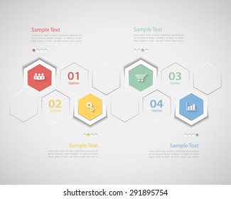 Template Infographic. Vector illustration can be used for workflow layout, diagram, number options