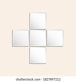Template for infographics made of squares. Blank for illustration, plan, strategy, articles, reviews, and Analytics. Stock vector illustration.