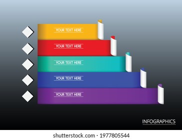 Template infographic-style rolls horizontally vactor