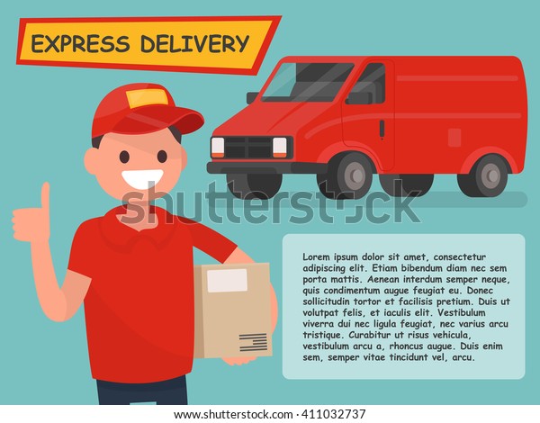 Template Information poster of delivery\
services. Vector\
illustration