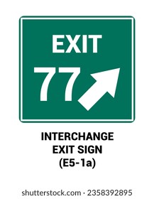 template INTERCHANGE EXIT sign US ROAD SYMBOL SIGN MUTCD