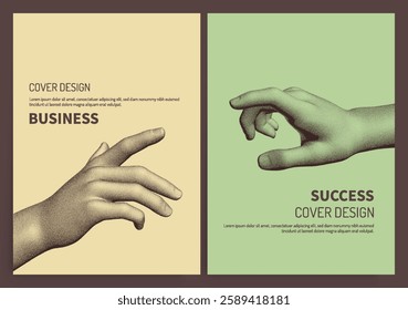 Template for an invitation to a business event, conference or workshop. Finger pointing information. 3D vector for brochure, poster, flyer or banner.