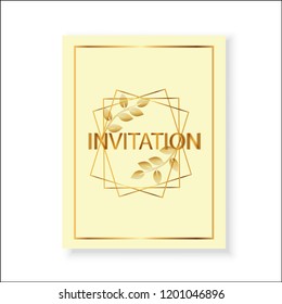 Template invitation, cards and other design. Card design vector illustration.