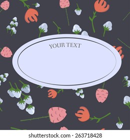 template invitation to the feast or holiday with flowers