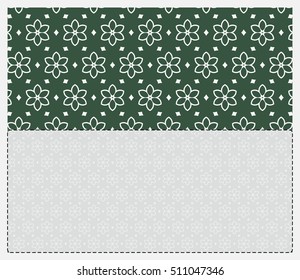 Template for an invitation or greeting card with a floral pattern and place for text. Vector illustration. For Valentine's Day celebrations, wedding, birthday, engagement party