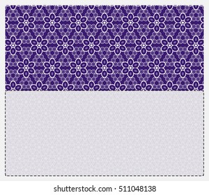 Template for an invitation or greeting card with a floral pattern and place for text. Vector illustration. For Valentine's Day celebrations, wedding, birthday, engagement party