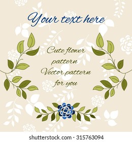Template for invitation. Save the date card. Floral hand drawn background. Decorative element with flowers