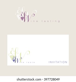 Template invitation to a tasting. Vector stock.