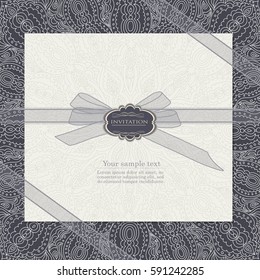 Template for invitation. Vector illustration in abstract style