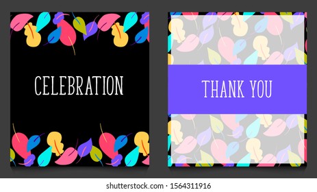 Template invite design for wedding, event, celebration.
