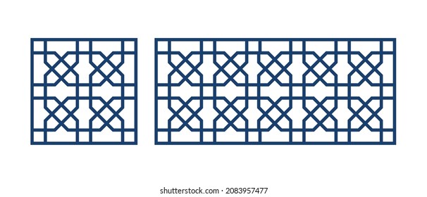 Template Islamic pattern for laser cutting or paper cut. Vector illustration.