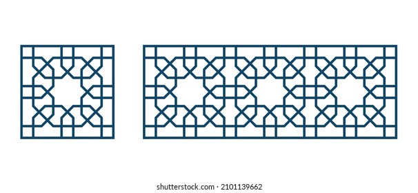 Template Islamic pattern for laser cutting or paper cut. Vector illustration.