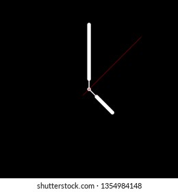 template isolated Clock. Clock screen. Watch on black background. Eps10