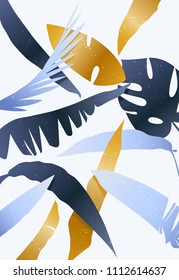 Template isolation background tropical, leaves, leaf, nature, summertime decoration design. Illustration print pattern design