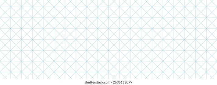 Template isometric grid seamless pattern. Blue isometric grid. Outline isometric graph template background. crisscross pattern on a white surface. Grid pattern background vector. 