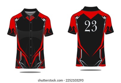 Template jersey polo sport gaming