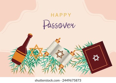 Template for Jewish Passover celebration background