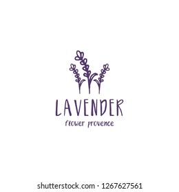 Template label logo design of abstract icon lavender. Vector illustration