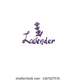  Template label logo design of abstract icon lavender. Vector illustration