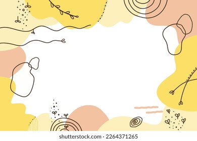 Modèle pour les étiquettes, prospectus, annonces, invitations, bannières. Zones abstraites, lignes fines, couleurs délicates. Image vectorielle.