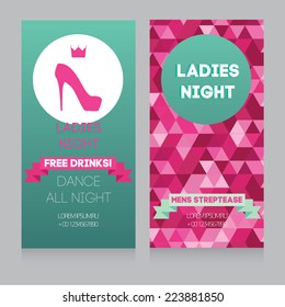 template for Ladies night party, vector illustration