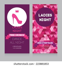 template for Ladies night party, vector illustration
