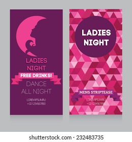 template for Ladies night party, vector illustration