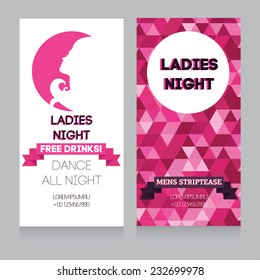 template for Ladies night party, vector illustration