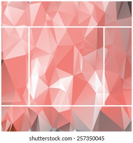 Template for the landing page in a  low poly style